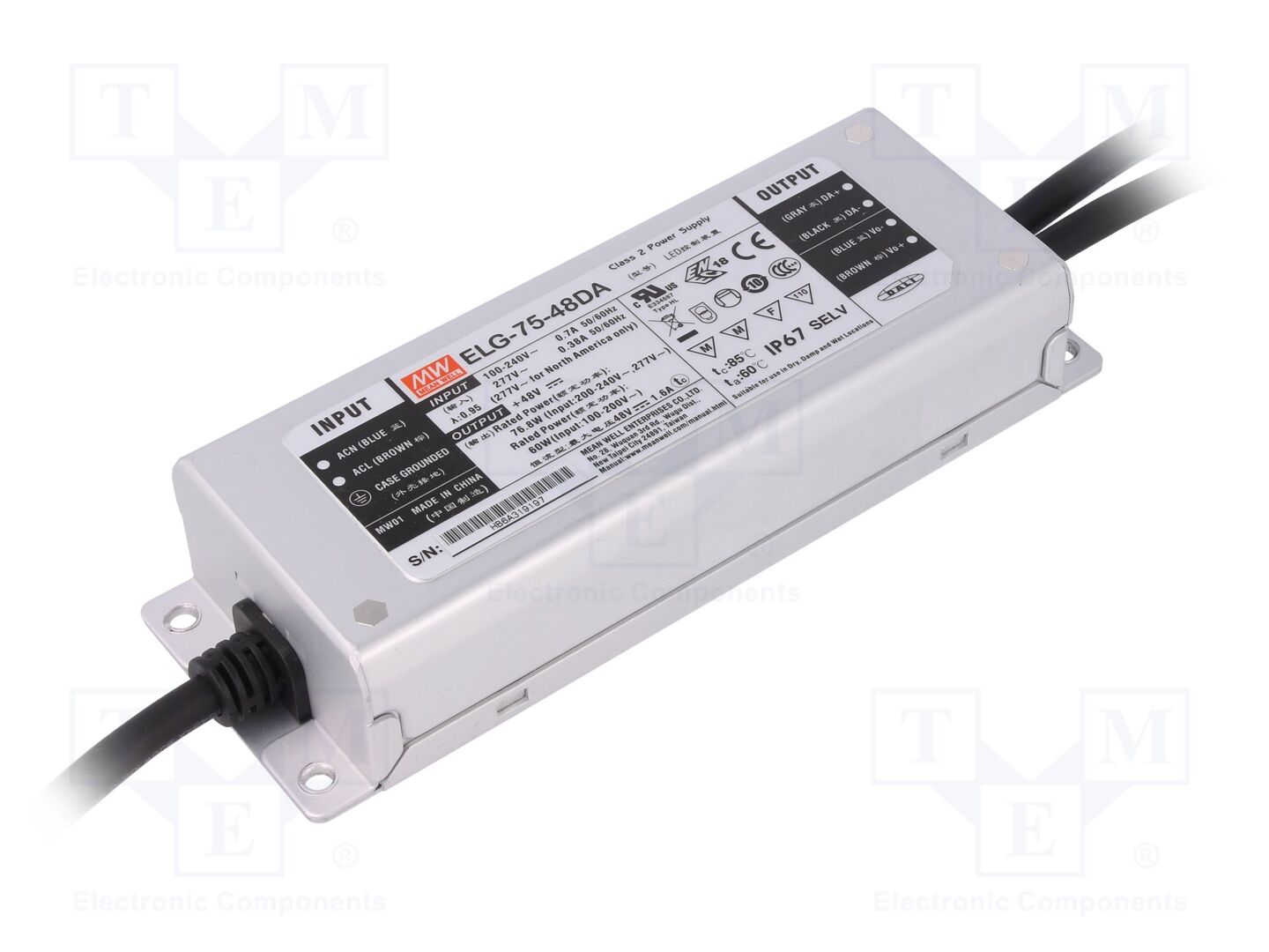 MEAN WELL ELG-75-48DA LED-virtalähde DALI 75W 48VDC