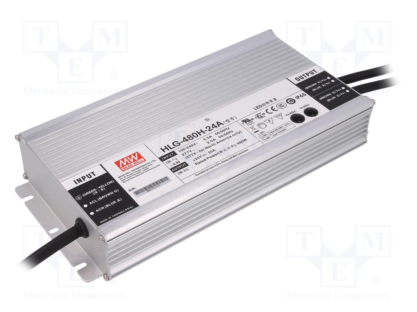 MEAN WELL HLG-480H-24A LED-virtalähde 480W 24VDC
