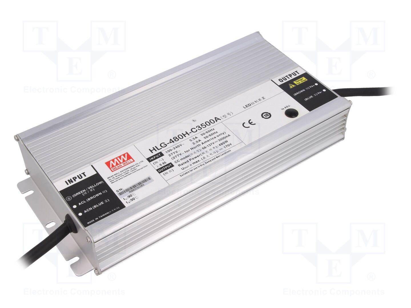 MEAN WELL HLG-480H-C3500A LED-verkkolaite 480W 68-137VDC 1750-3500mA