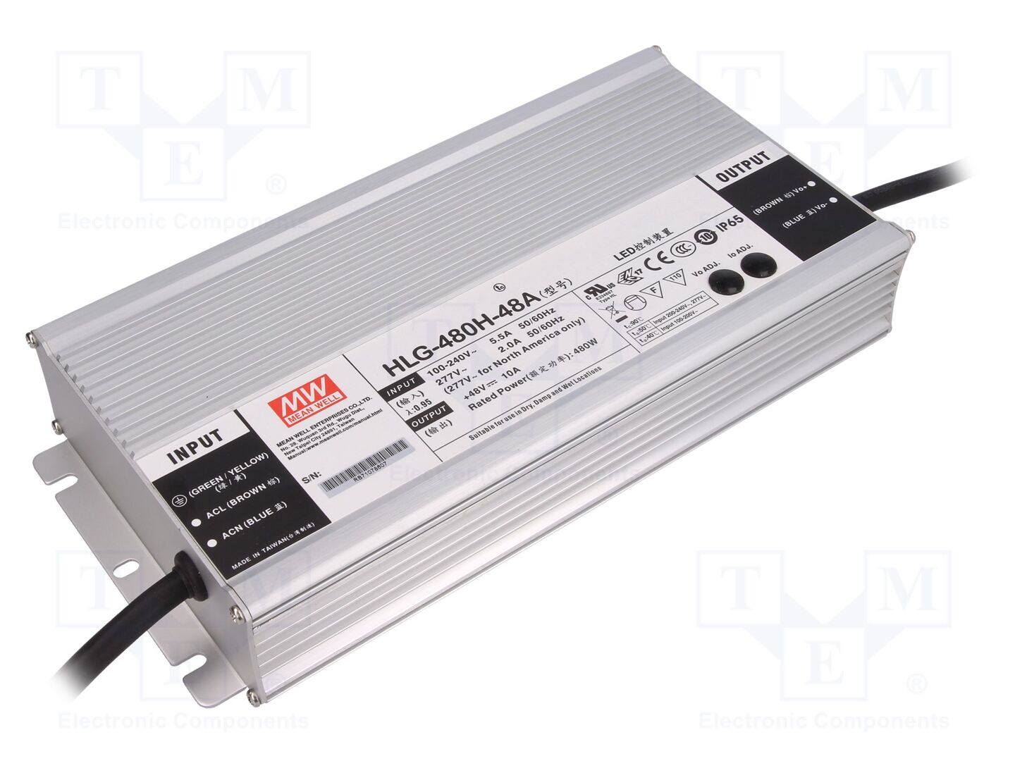 MEAN WELL HLG-480H-48A LED-verkkolaite 480W 48VDC