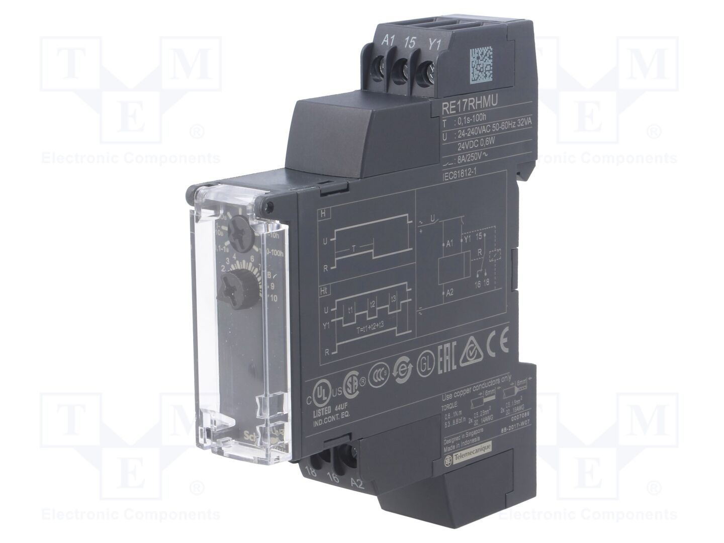 SCHNEIDER ELECTRIC RE17RHMU Analoginen ajastin 0,1s÷100h