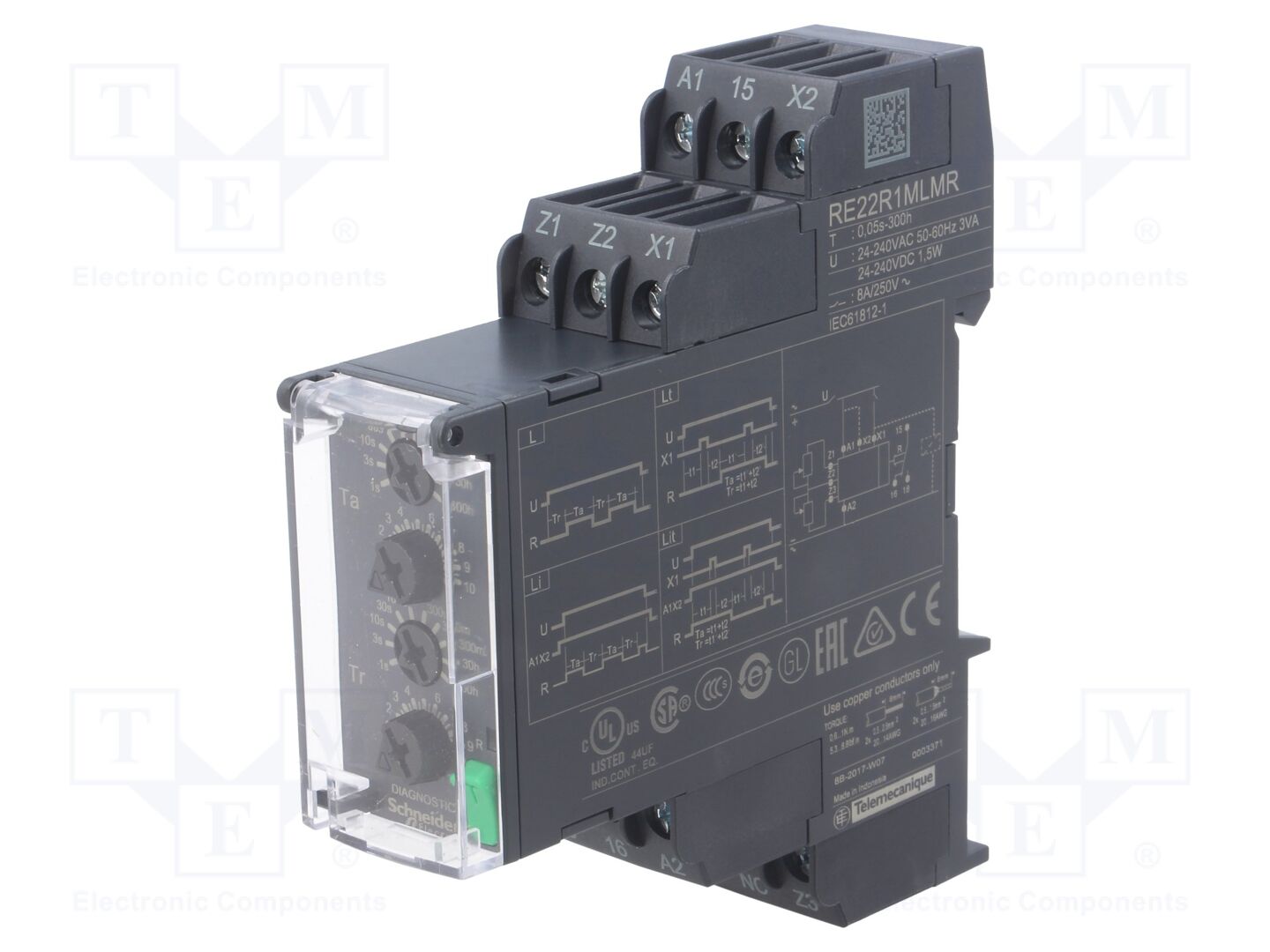 SCHNEIDER ELECTRIC RE22R1MLMR Analoginen ajastin 0,05s÷300h