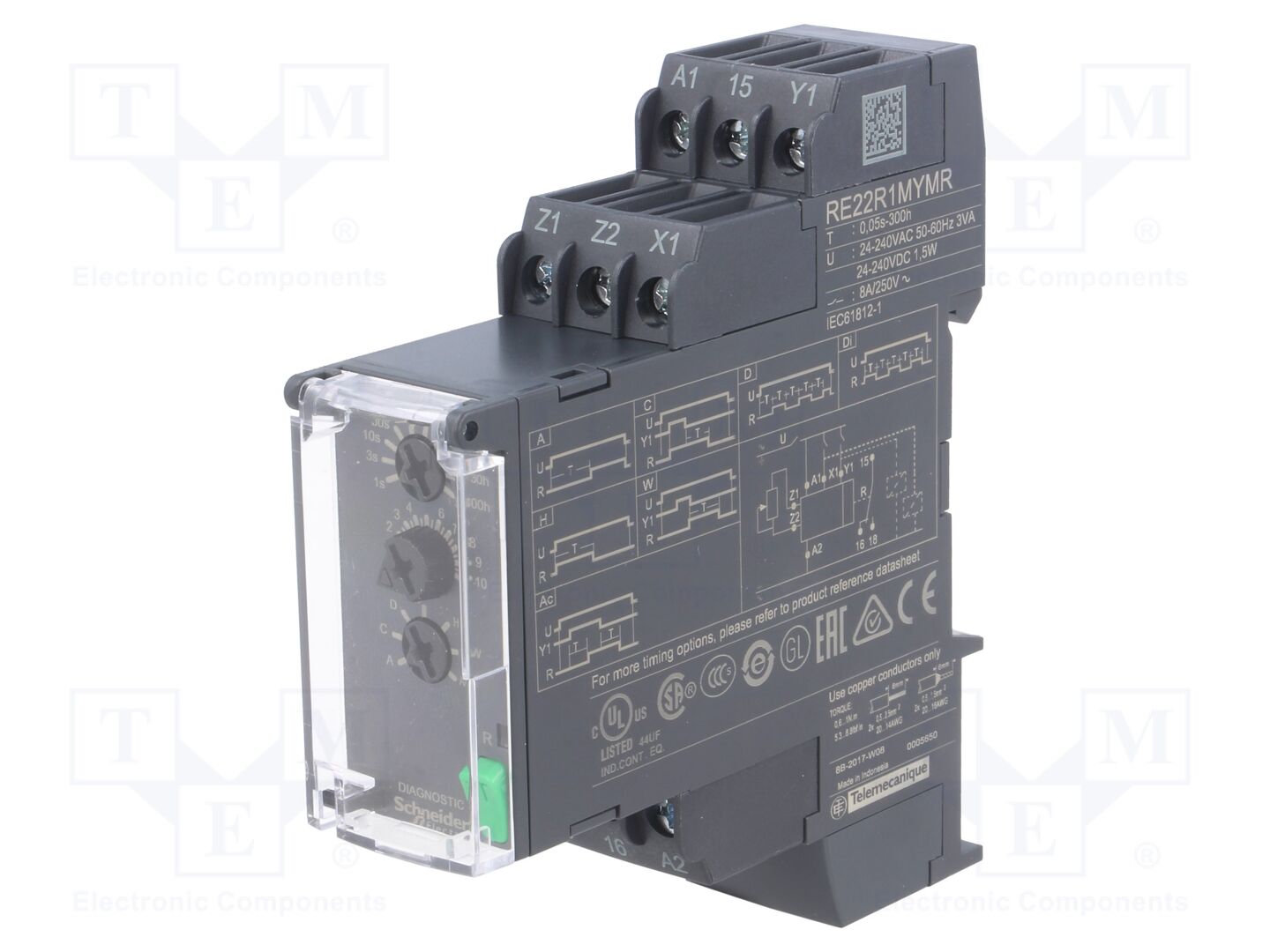 SCHNEIDER ELECTRIC RE22R1MYMR Ajastin 0,05s÷300h