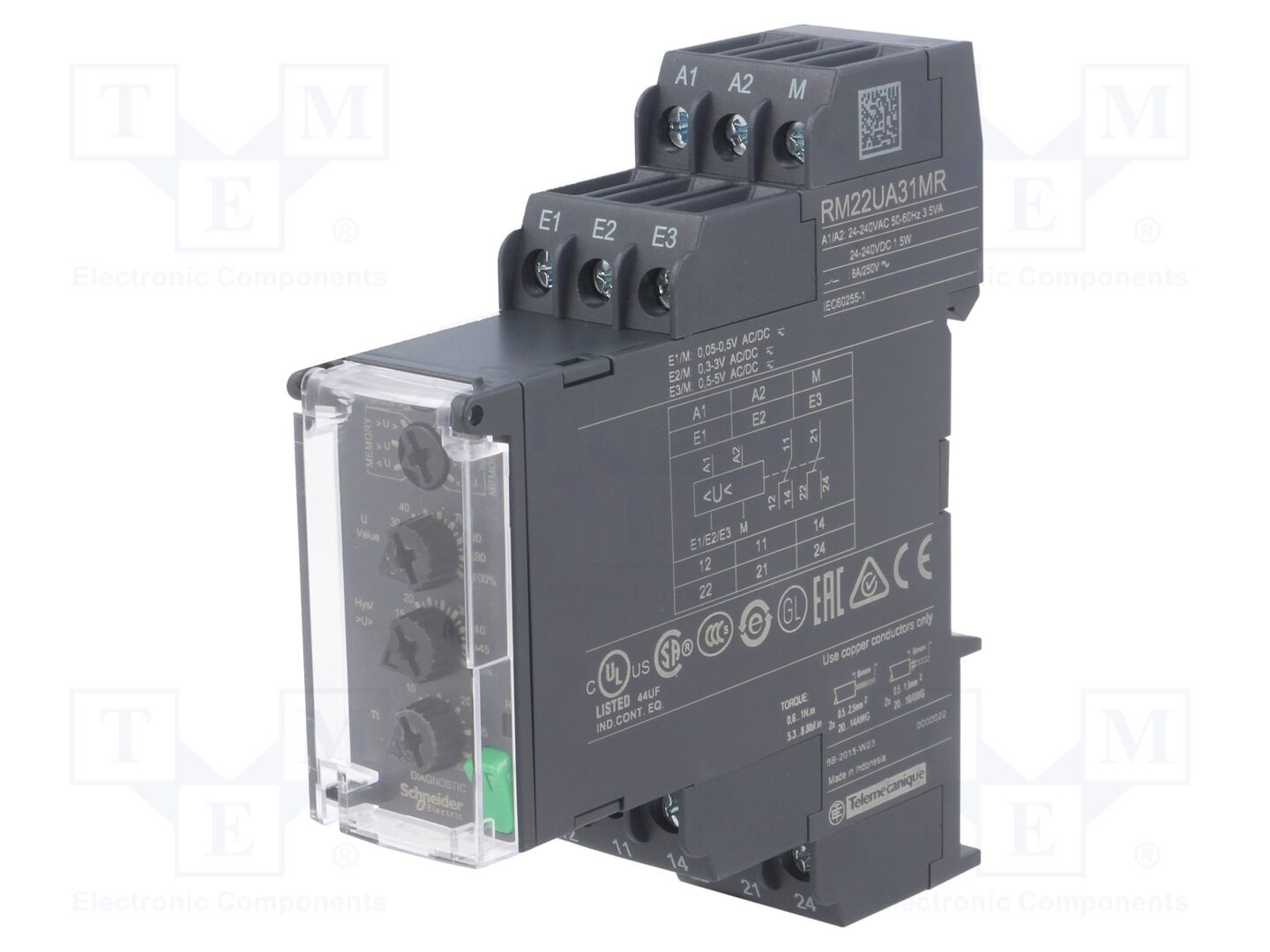 SCHNEIDER ELECTRIC RM22UA31MR Jännitteenvalvontarele 24-240V