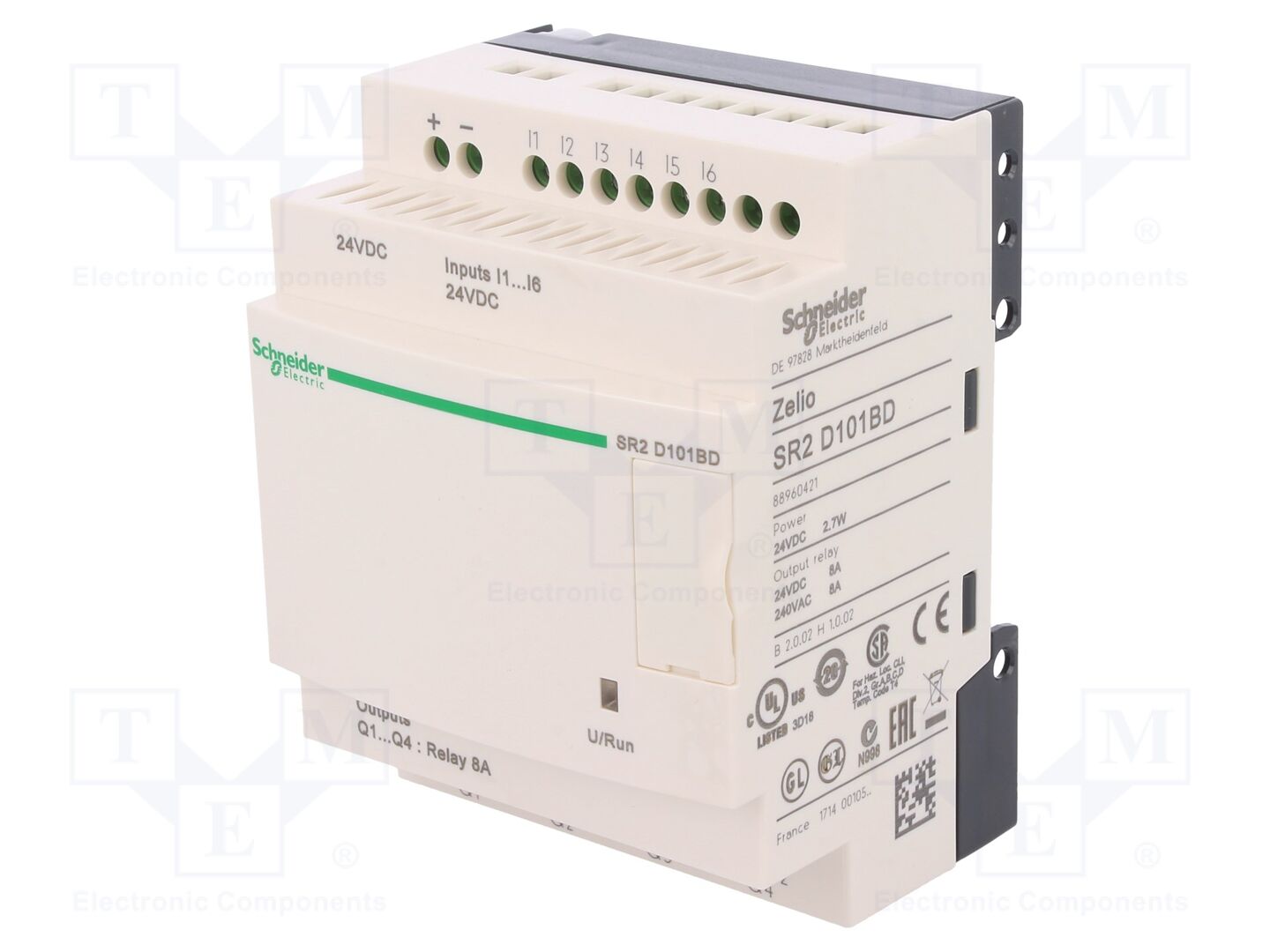 SCHNEIDER ELECTRIC SR2D101BD Ohjelmoitava rele 6 tuloa, 4 lähtöä