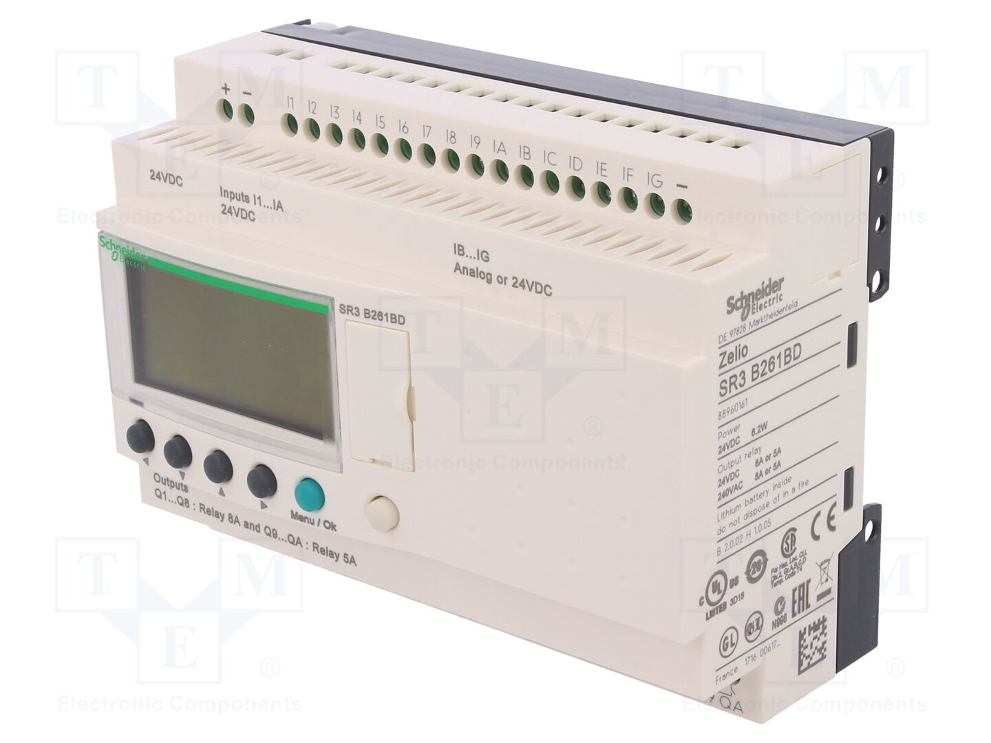 SCHNEIDER ELECTRIC SR3B261BD Ohjelmoitava rele IN: 16