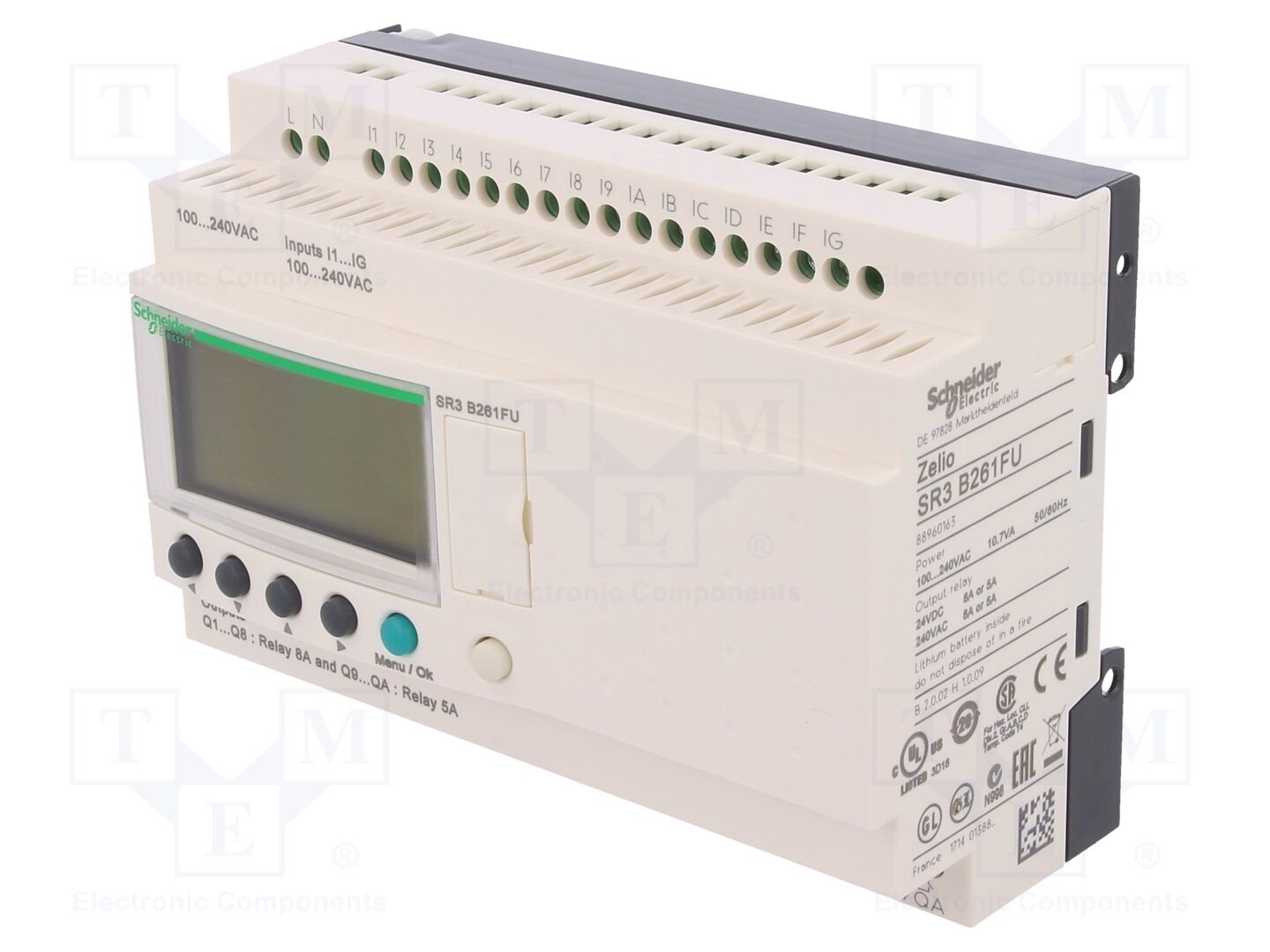 SCHNEIDER ELECTRIC SR3B261FU Ohjelmoitava rele IN: 16