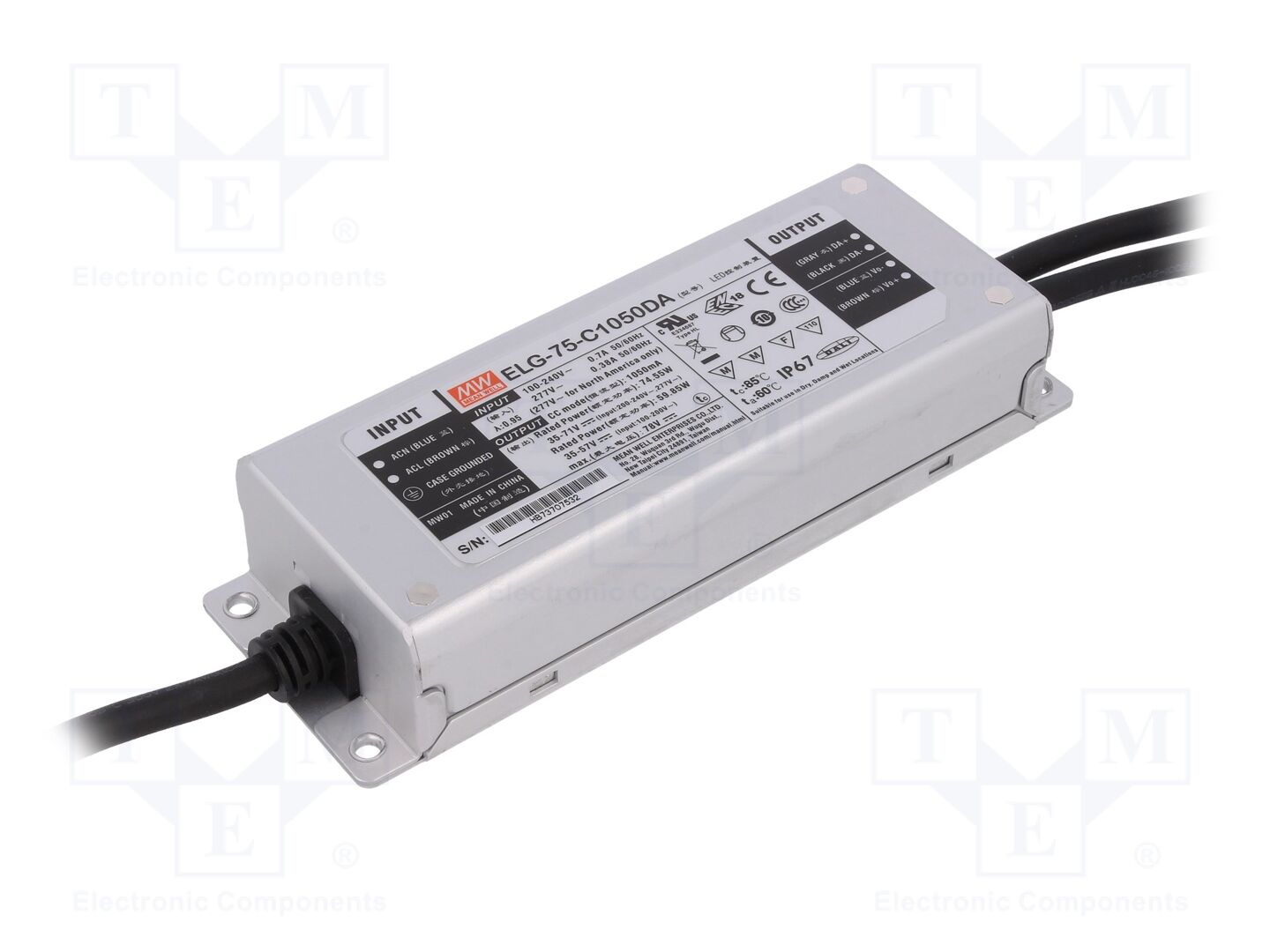 MEAN WELL ELG-75-C1050DA LED-virtalähde DALI 75W 35-71VDC