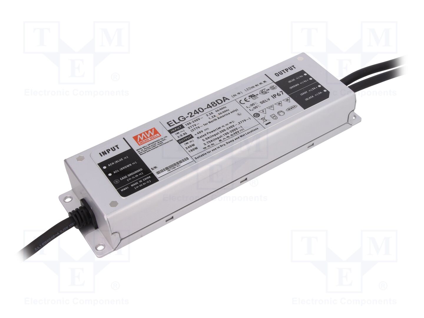 MEAN WELL ELG-240-48DA LED-verkkolaite DALI 240W 48VDC