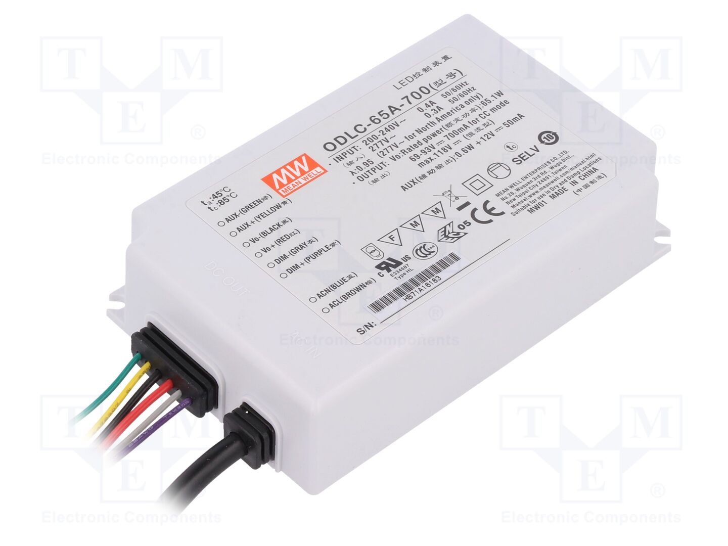 MEAN WELL ODLC-65A-700 LED-verkkolaite 65W 700mA
