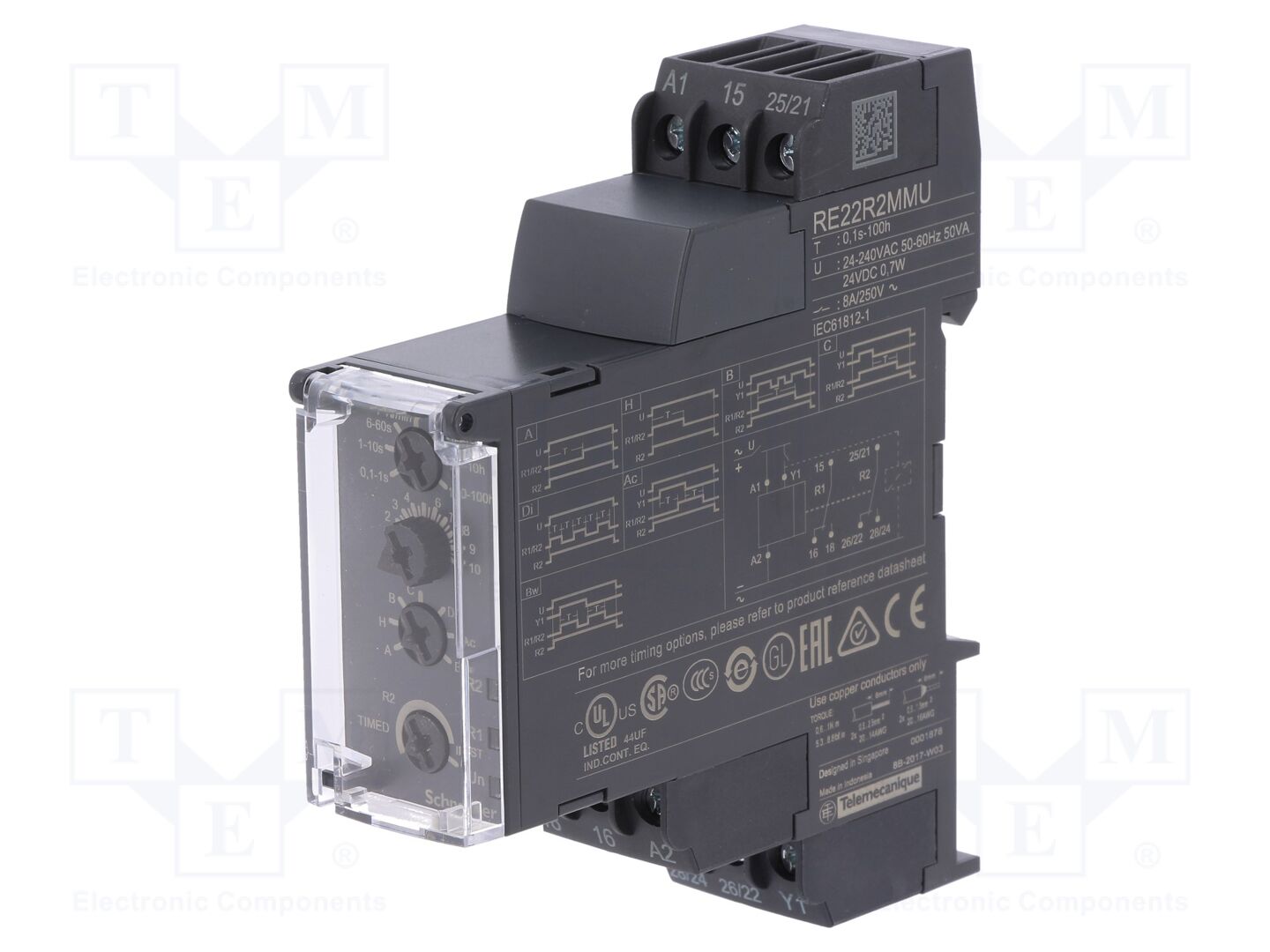 SCHNEIDER ELECTRIC RE22R2MMU Ajastin 0,05s÷100h