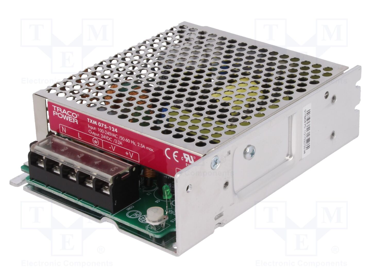 TRACO POWER TXM075-124 Sisäänrakennettu kytkentäsähkönsyöttö 75W 24VDC