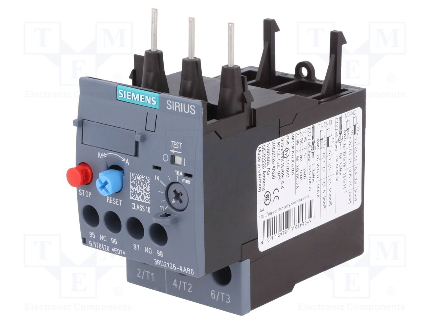 SIEMENS 3RU2126-4AB0 Lämpörele 7.5kW