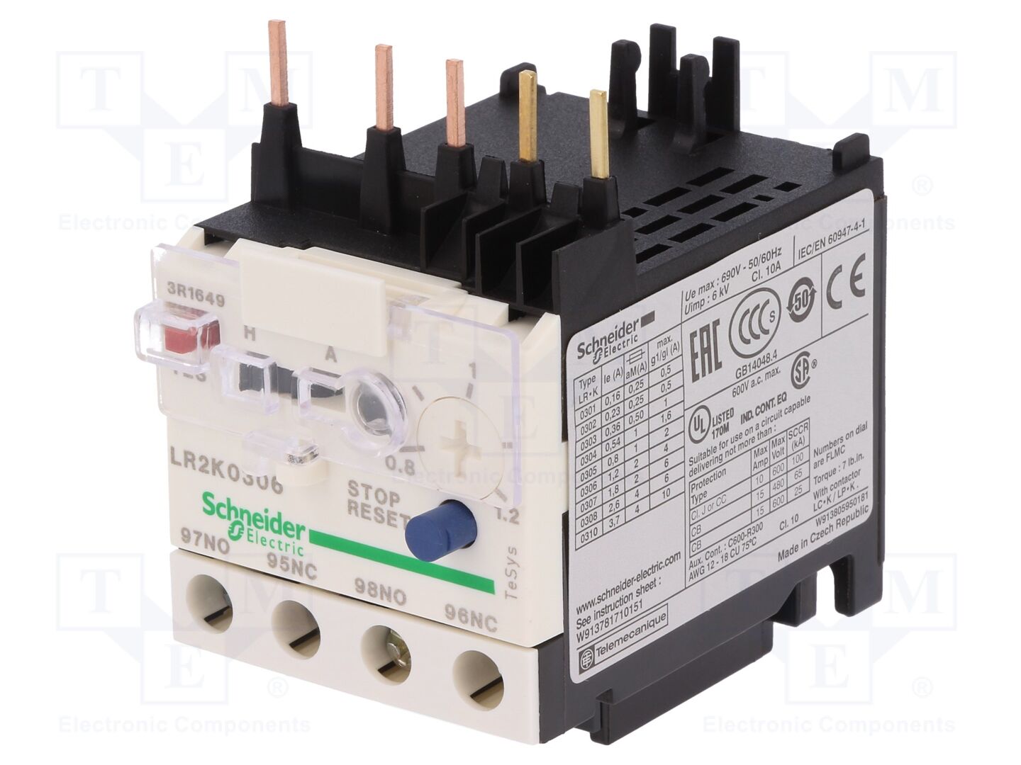 SCHNEIDER ELECTRIC LR2K0306 Termorele 0.8-1.2A