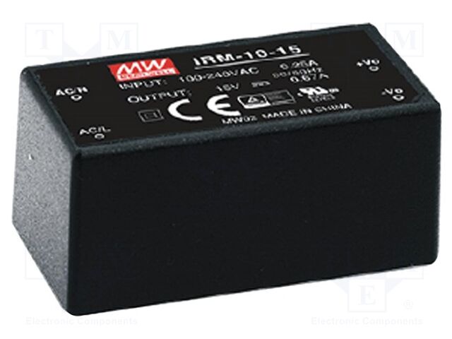 MEAN WELL IRM-10-12 PCB AC/DC muunnin 10.2W