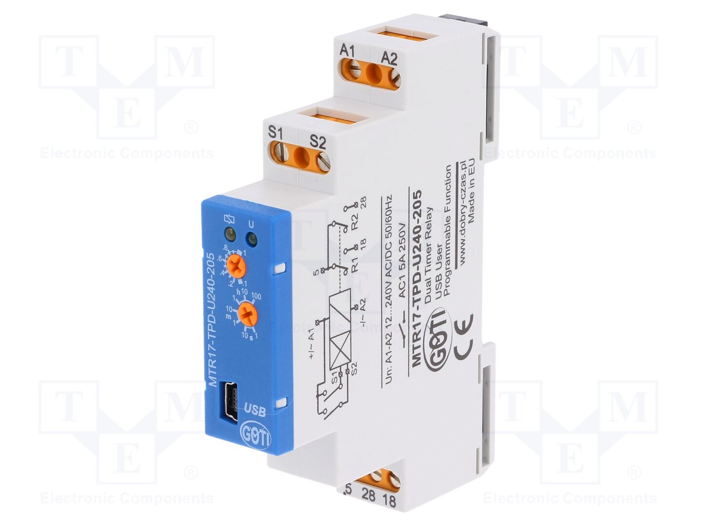 DOBRY CZAS MTR17-TPD-U240-205 Analoginen aikarele 250VAC/5A