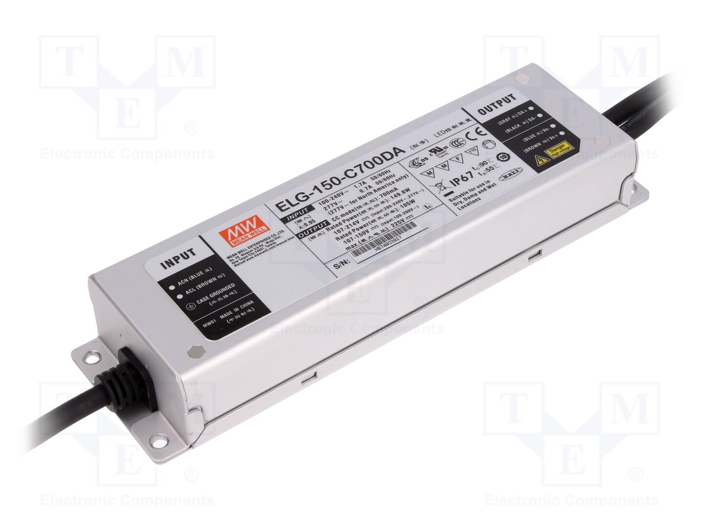 MEAN WELL ELG-150-C700DA LED-virtalähde DALI 150W 700mA