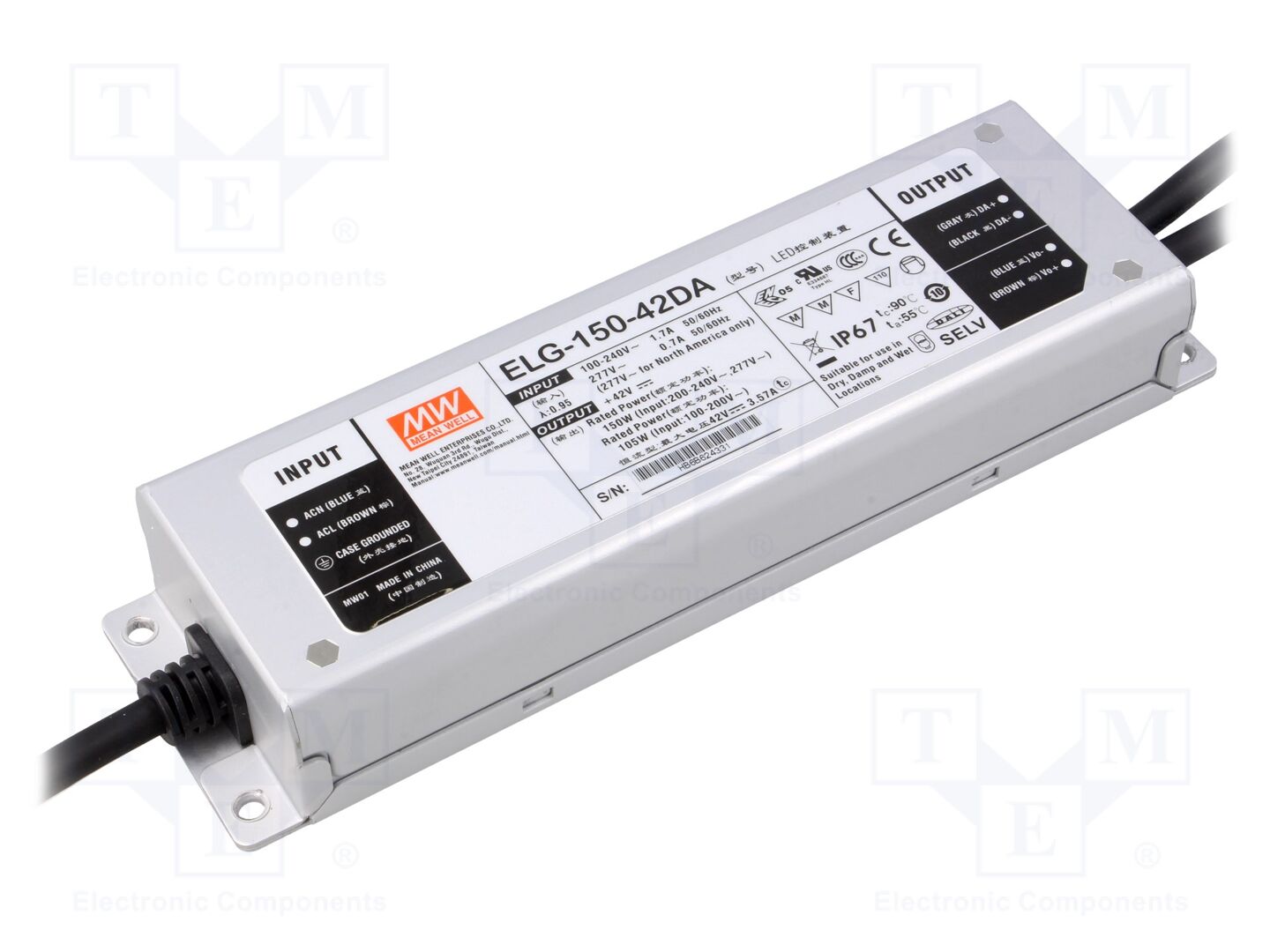 MEAN WELL ELG-150-42DA LED-virtalähde 150W 42VDC DALI