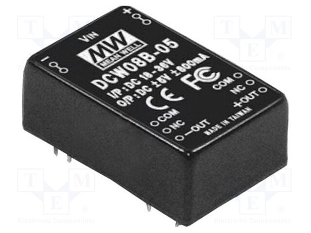 MEAN WELL DCW08A-12 DC/DC-muunnin 8W