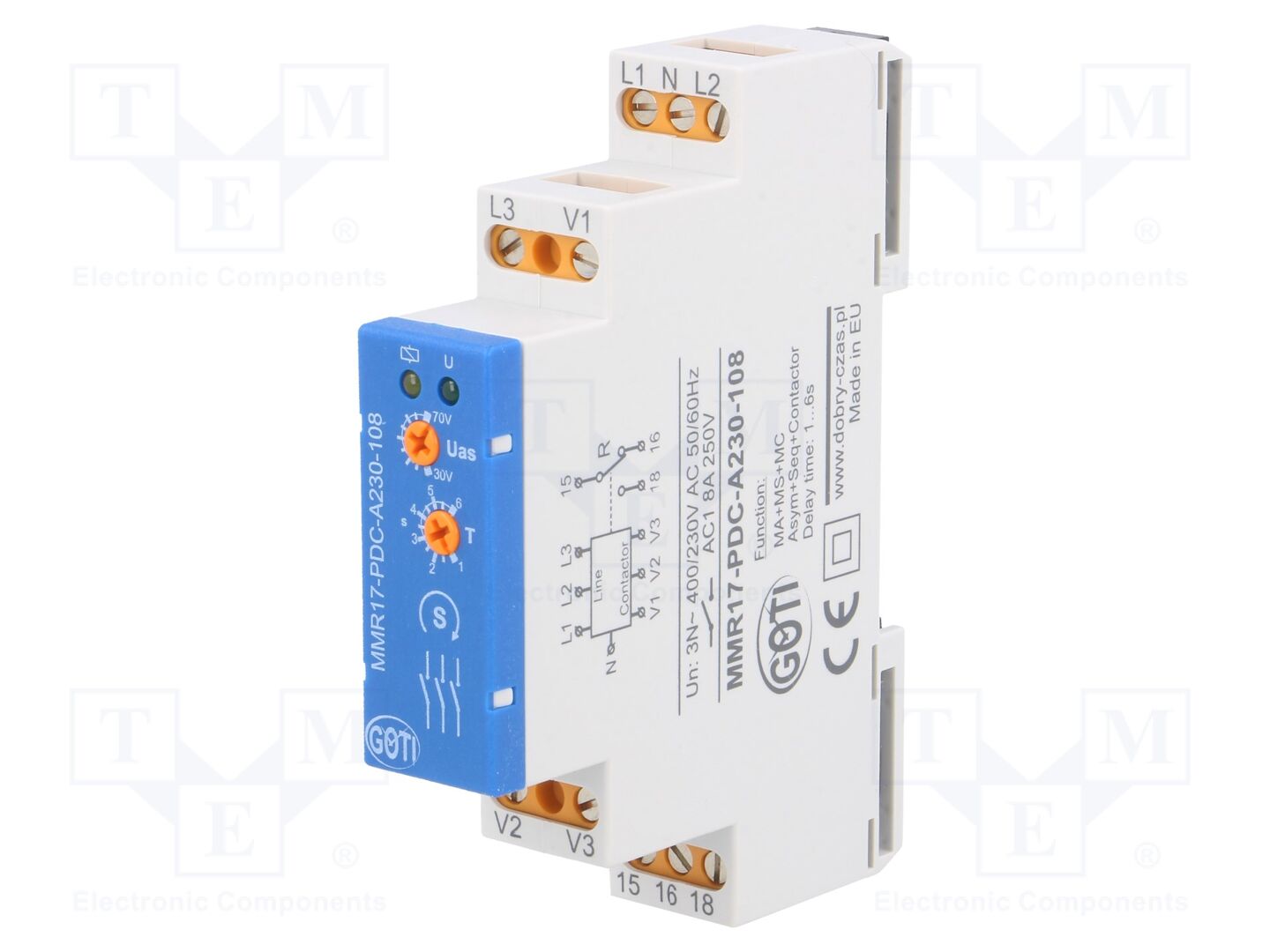 DOBRY CZAS MMR17-PDC-A230-108 Jännitteenvalvontarele