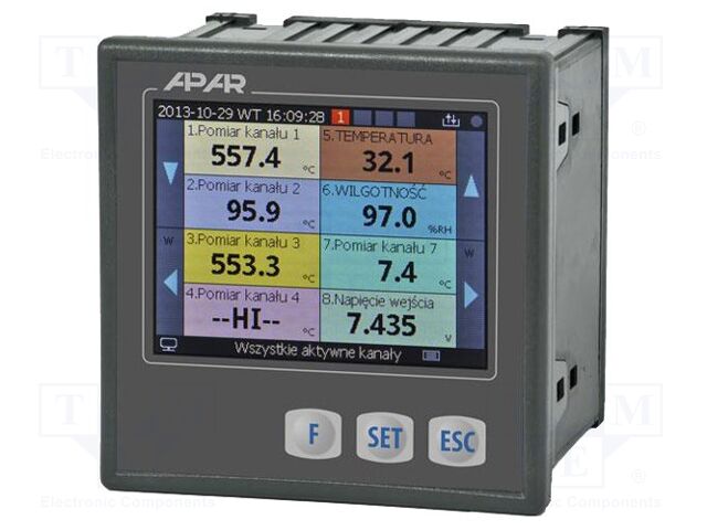 APAR AR207/8/S1PPPP65 Tiedonkeruulaite 85÷260VAC