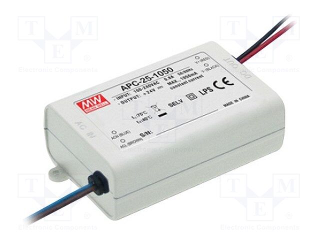 MEAN WELL APC-25-350 LED-verkkolaite 24,5W 350mA 25-70VDC