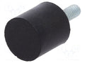 ELESA+GANTER DVA4-20-20-M6 Vibroisolation foot Ø 20mm (50 kpl erä)