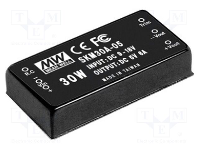 MEAN WELL SKM30A-05 DC/DC-muunnin 30W