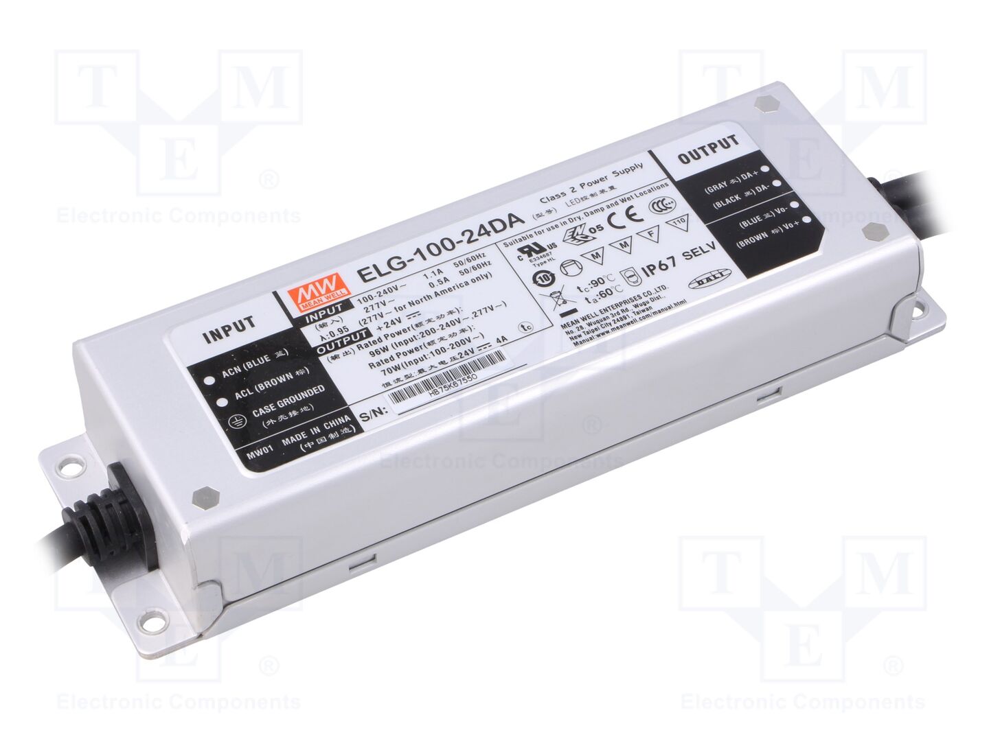 MEAN WELL ELG-100-24DA LED-verkkolaite DALI 100W 24VDC 4A