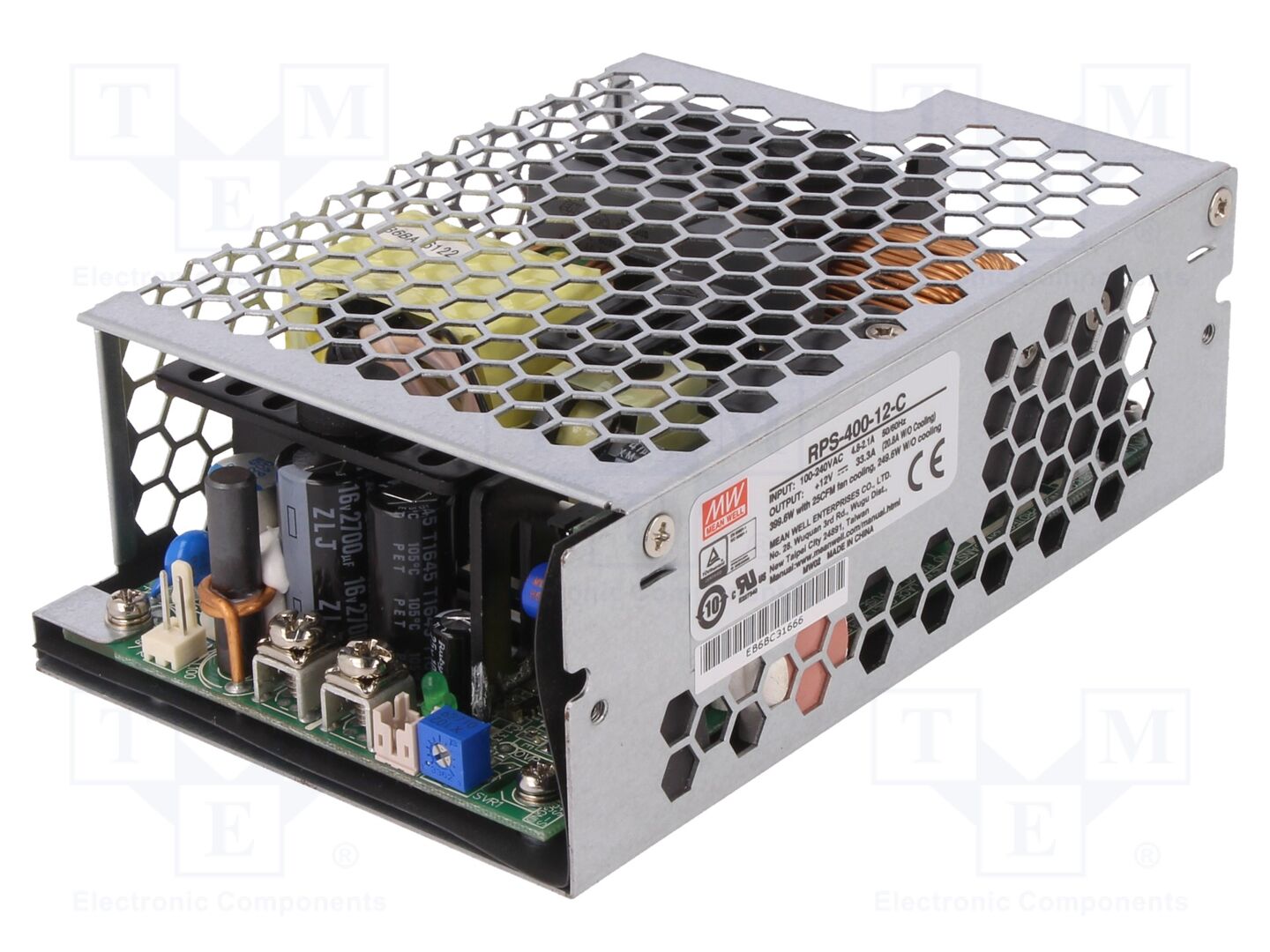 MEAN WELL RPS-400-12-C Avoin kehikko -kytkentävirtalähde 400W 12V