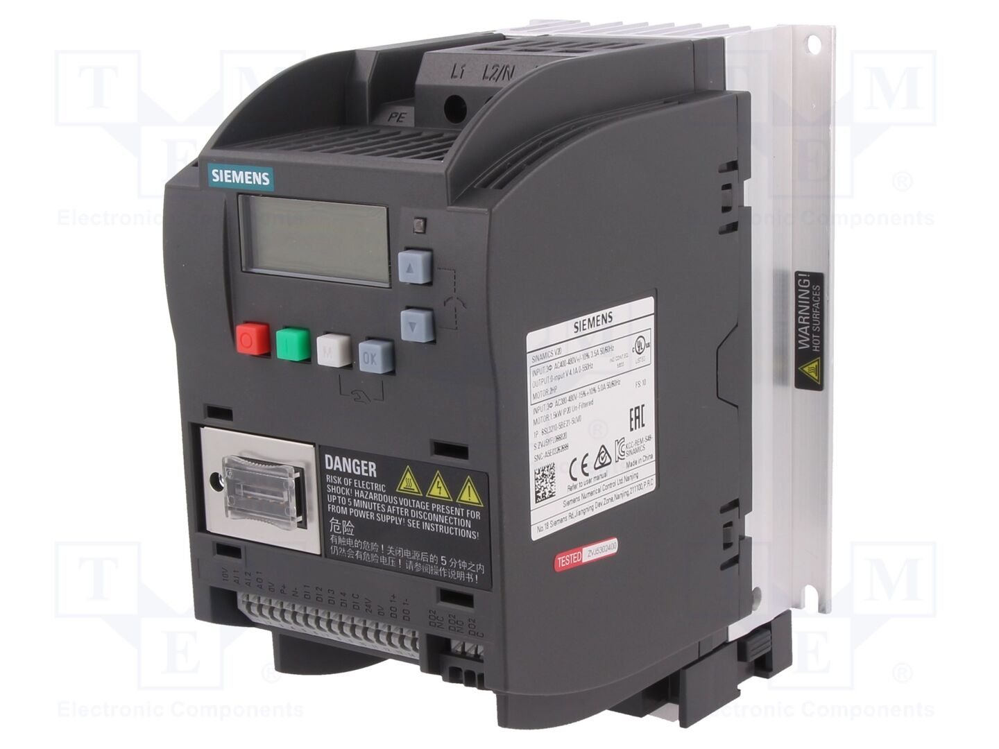 SIEMENS 6SL3210-5BE21-5UV0 Taajuusmuuttaja 1.5kW