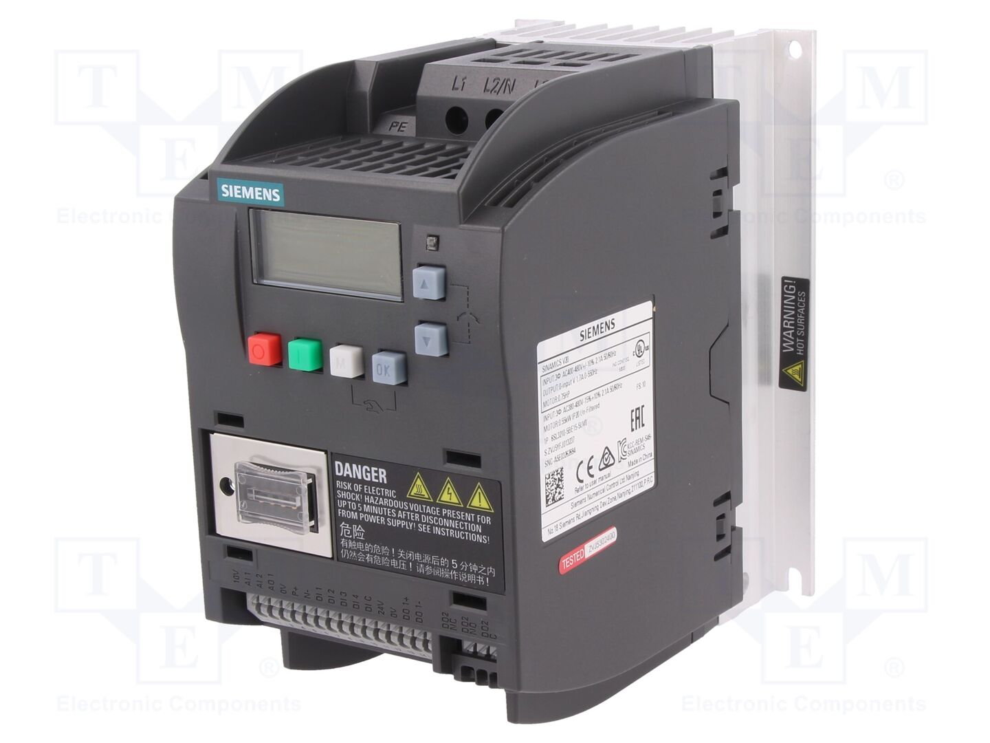 SIEMENS 6SL3210-5BE15-5UV0 Taajuusmuuttaja 0.55kW