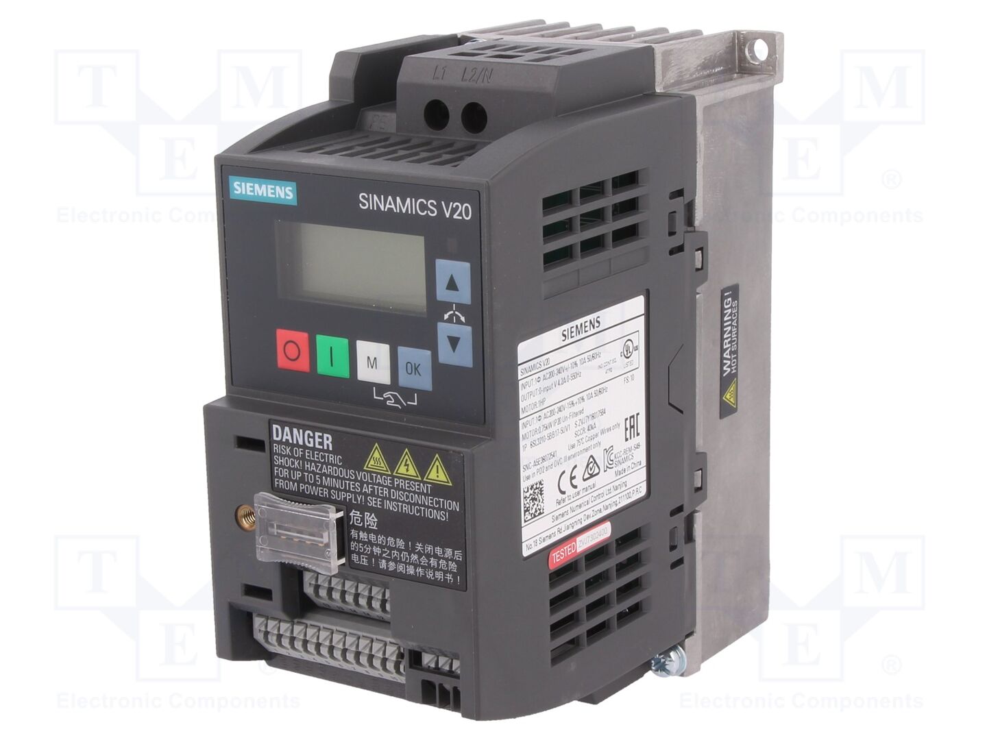 SIEMENS 6SL3210-5BB17-5UV1 Taajuusmuuttaja 0.75kW