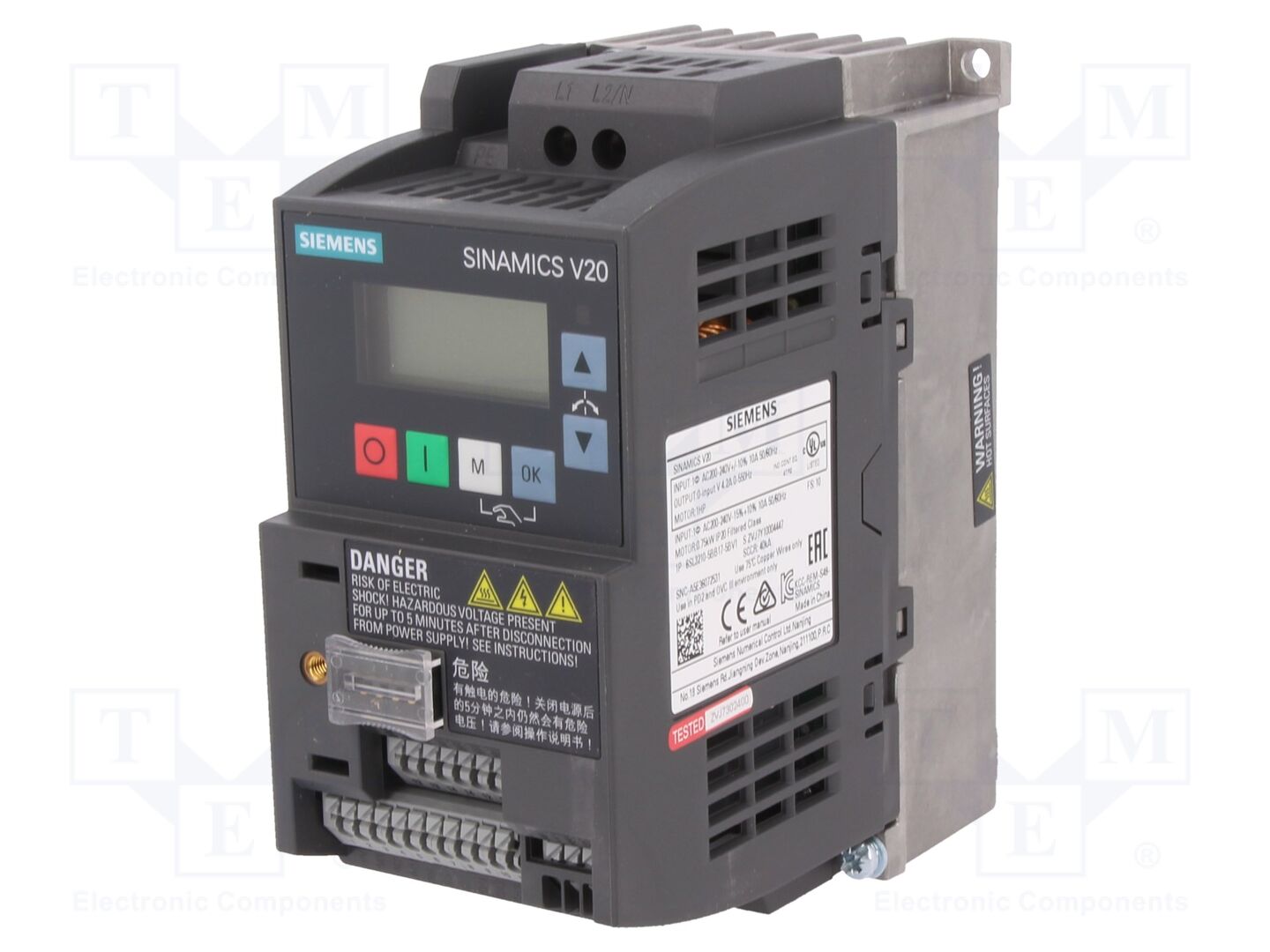 SIEMENS 6SL3210-5BB17-5BV1 Taajuusmuuttaja 0.75kW