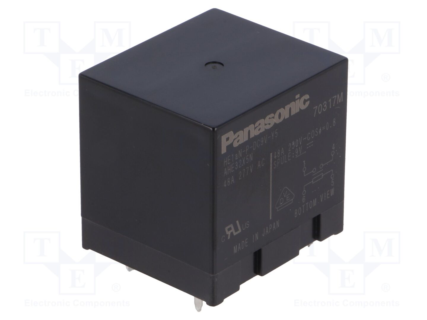 PANASONIC HE1AN-P-DC9V-Y5 Sähkömagneettinen rele 9VDC