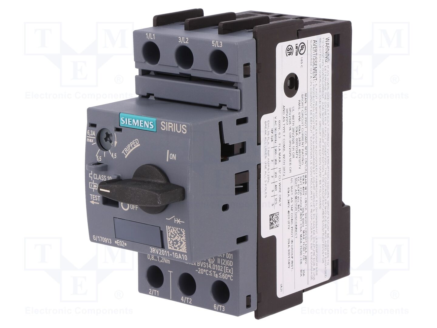 SIEMENS 3RV2011-1GA10 Moottorinsuojakatkaisija 2.2kW