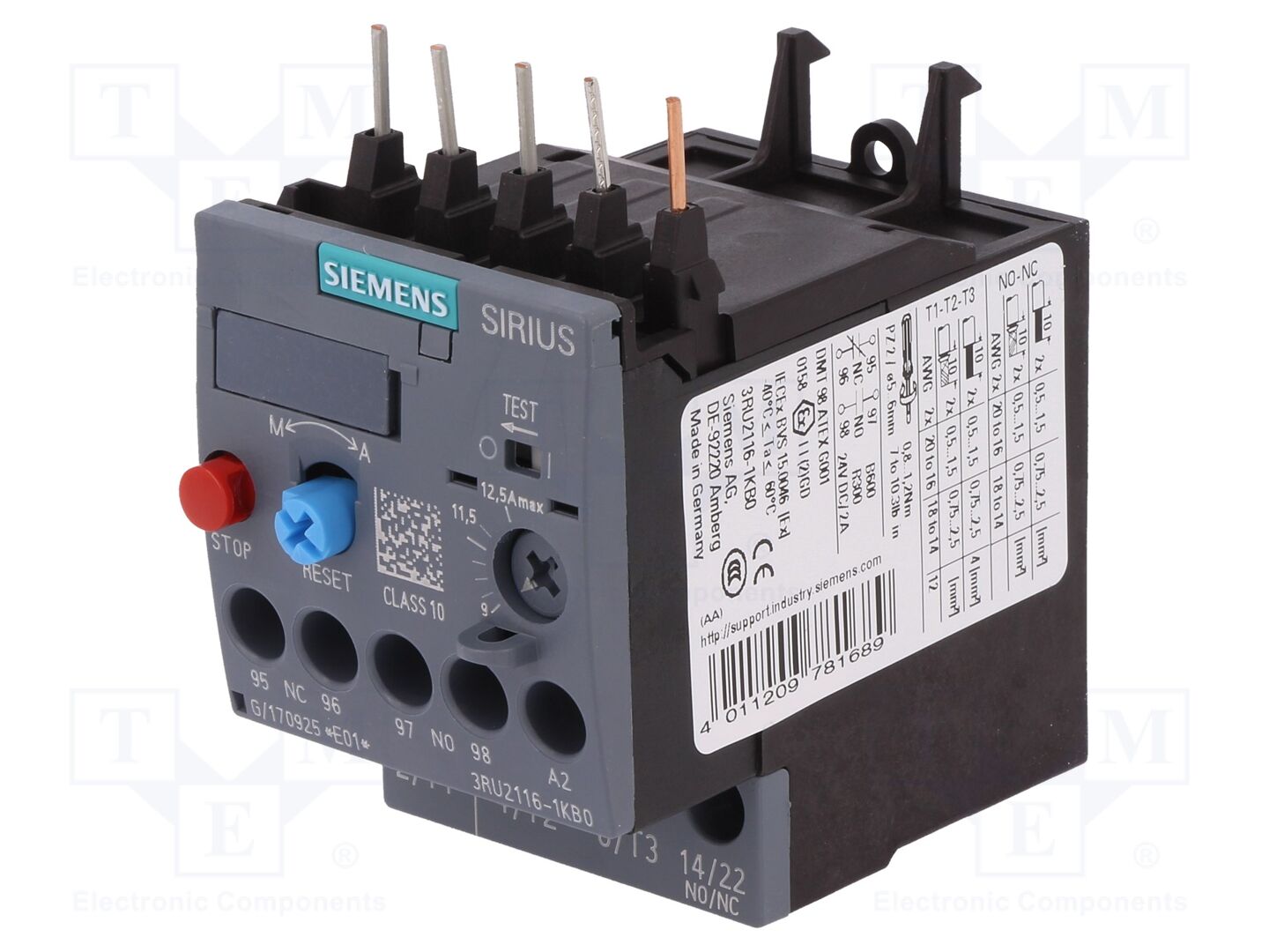 SIEMENS 3RU2116-1KB0 Termorele 5.5kW