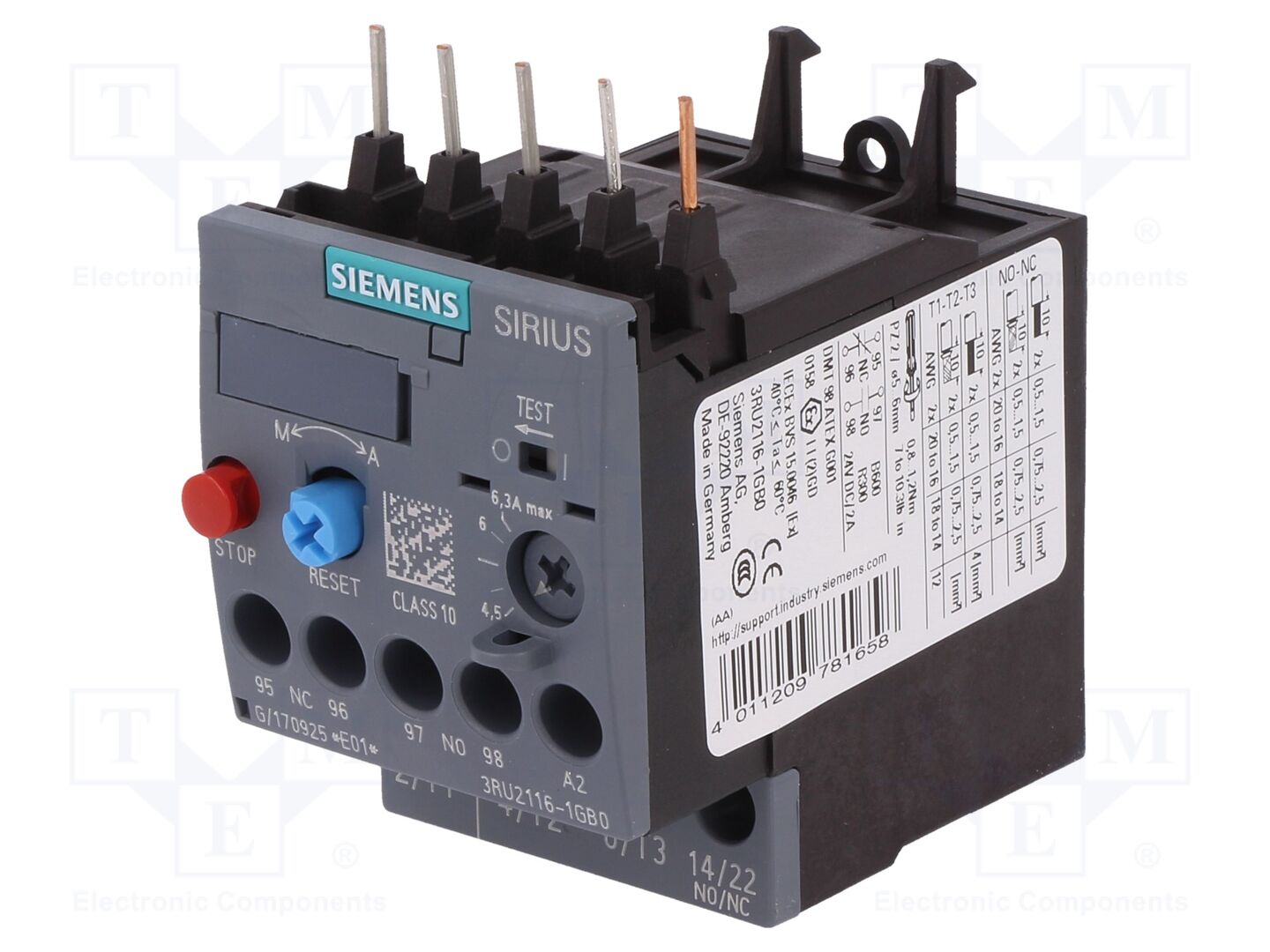 SIEMENS 3RU2116-1GB0 Lämpörele 2.2kW