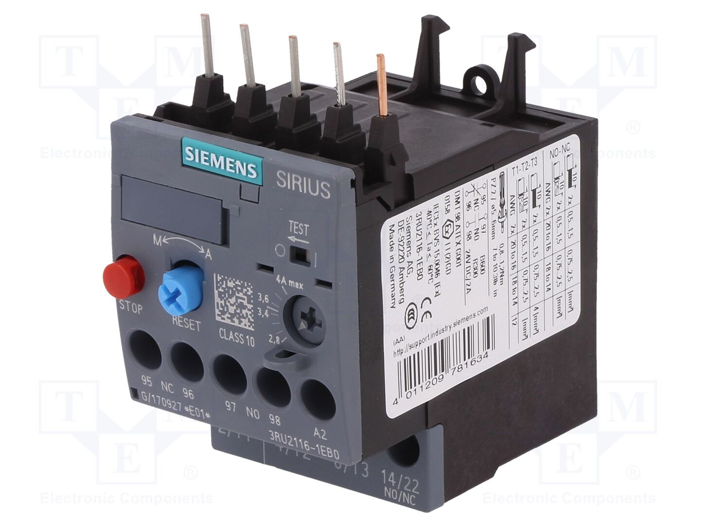 SIEMENS 3RU2116-1EB0 Termorele 1.5kW