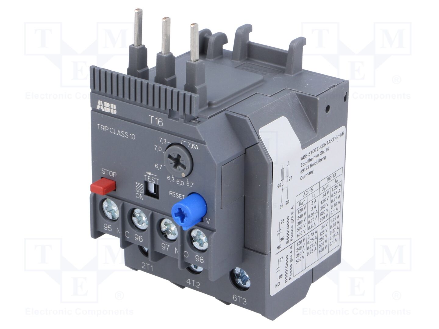 ABB T16-7.6 Lämpörele 5.7÷7.6A
