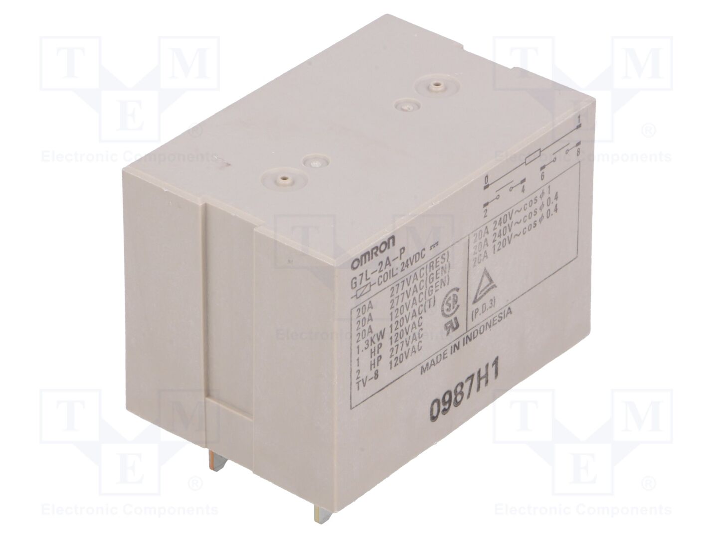 OMRON Electronic Components G7L-2A-P-24DC Sähkömagneettinen rele 24VDC