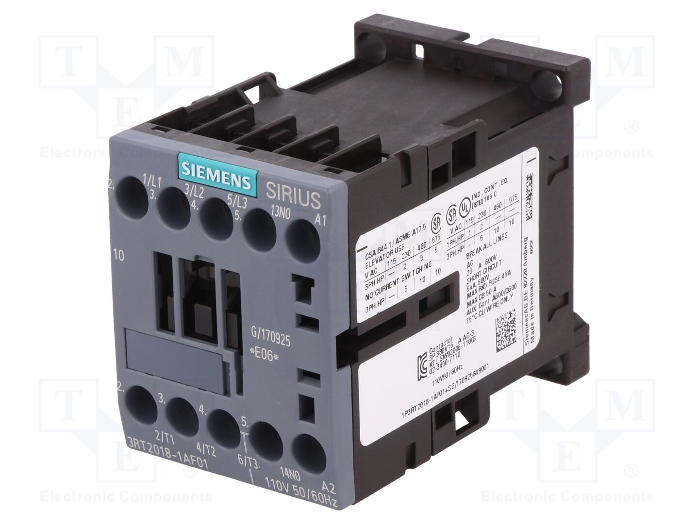 SIEMENS 3RT2018-1AF01 Kontraktori 17A