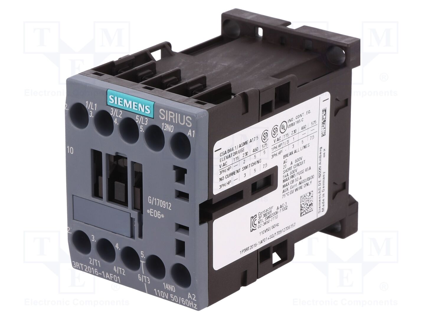 SIEMENS 3RT2016-1AF01 Kontraktori 110VAC