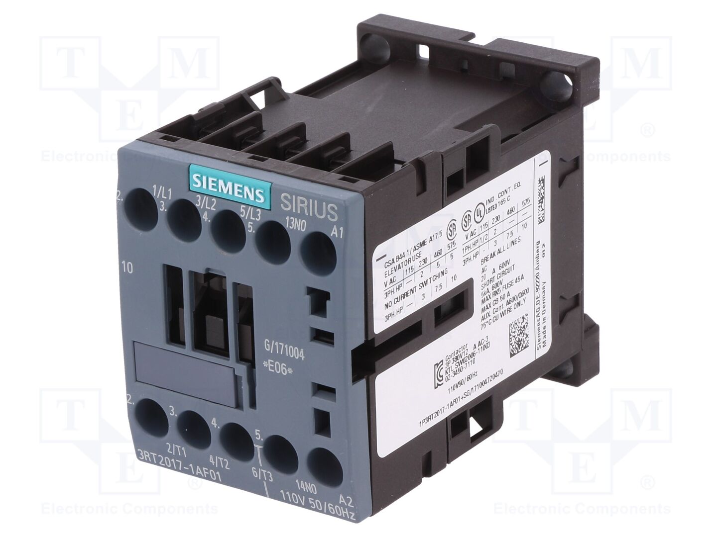 SIEMENS 3RT2017-1AF01 Kontraktori 12A