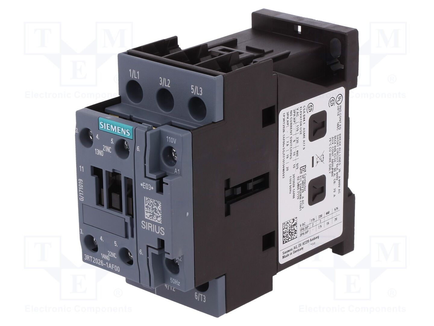 SIEMENS 3RT2026-1AF00 Kontaktori 25A