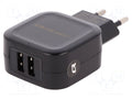 QOLTEC 50186 Plug-in Power Supply 5VDC 3.4A 17W USB