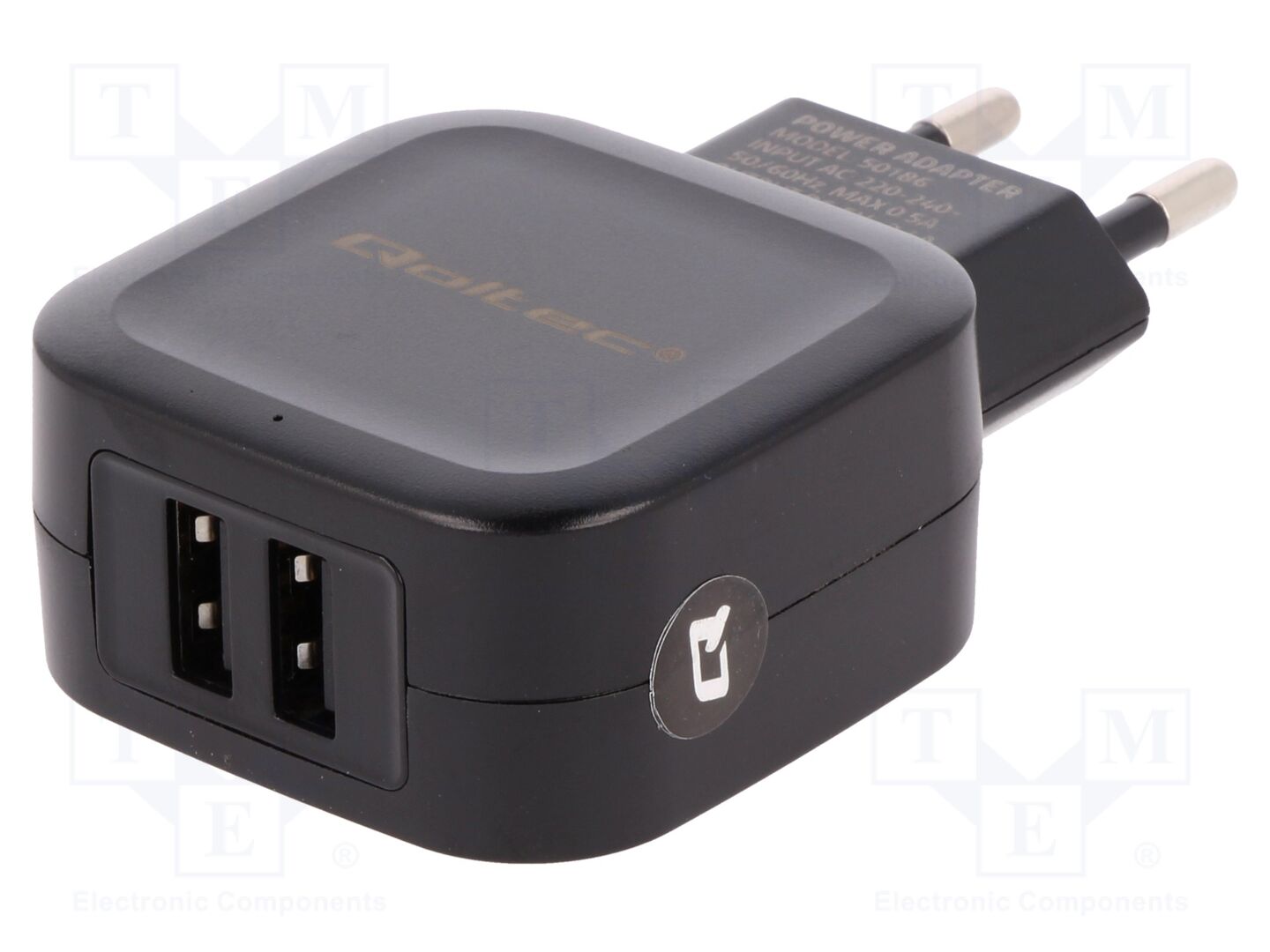 QOLTEC 50186 Plug-in Power Supply 5VDC 3.4A 17W USB