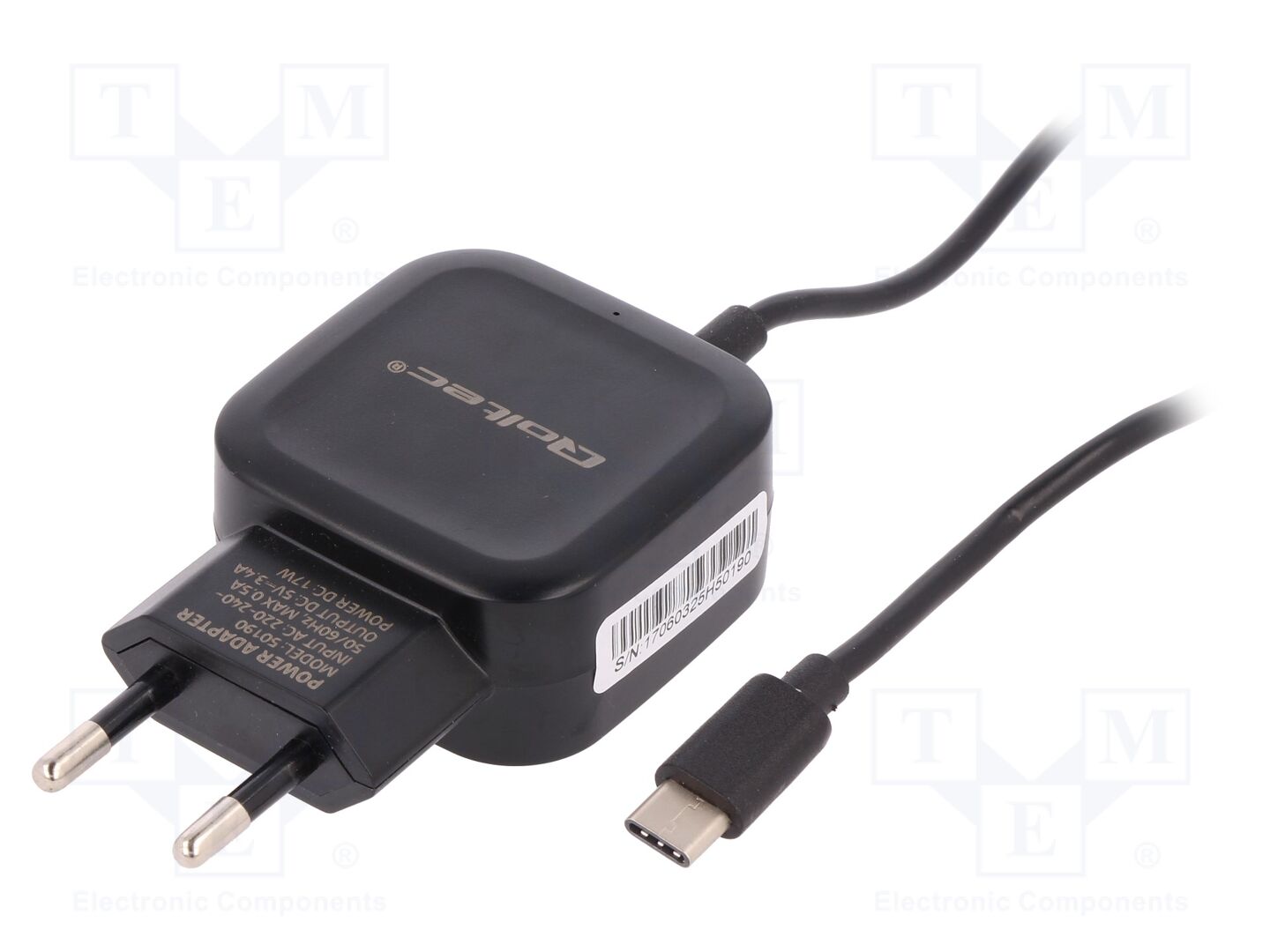 QOLTEC 50190 Verkkolaturi USB/USB-C 5VDC 3.4A 17W