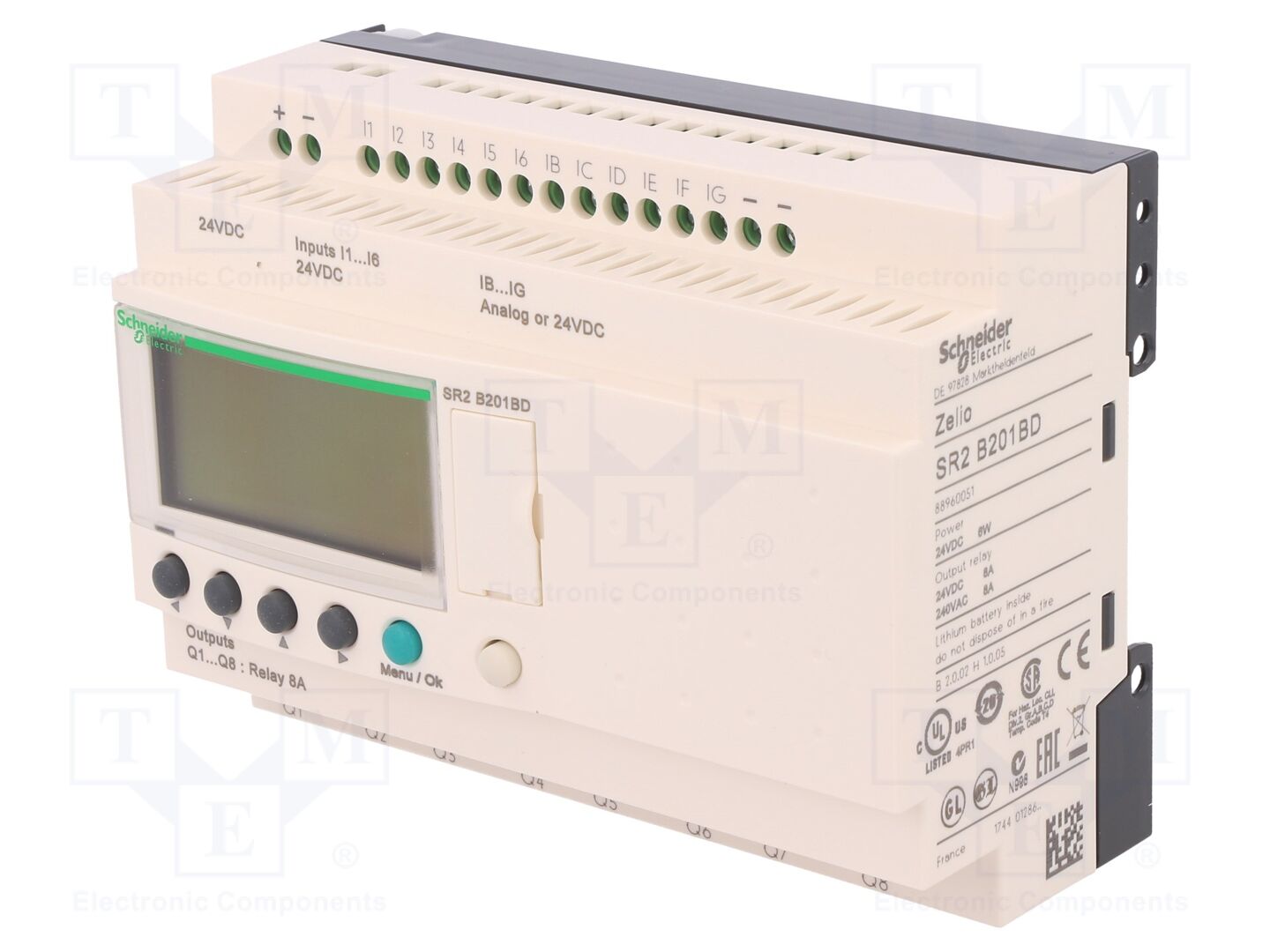SCHNEIDER ELECTRIC SR2B201BD Ohjelmoitava rele IN 12