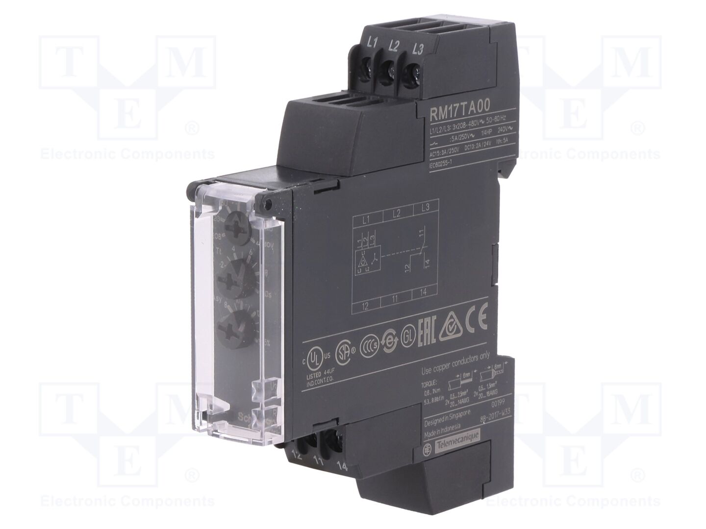 SCHNEIDER ELECTRIC RM17TA00 Valvontarele DIN-kisko